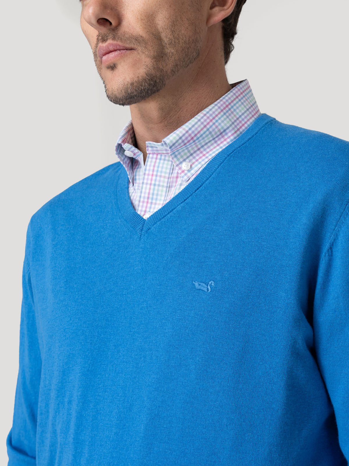 Sweater Algodón Orgánico Hombre Angriv Azul Rockford