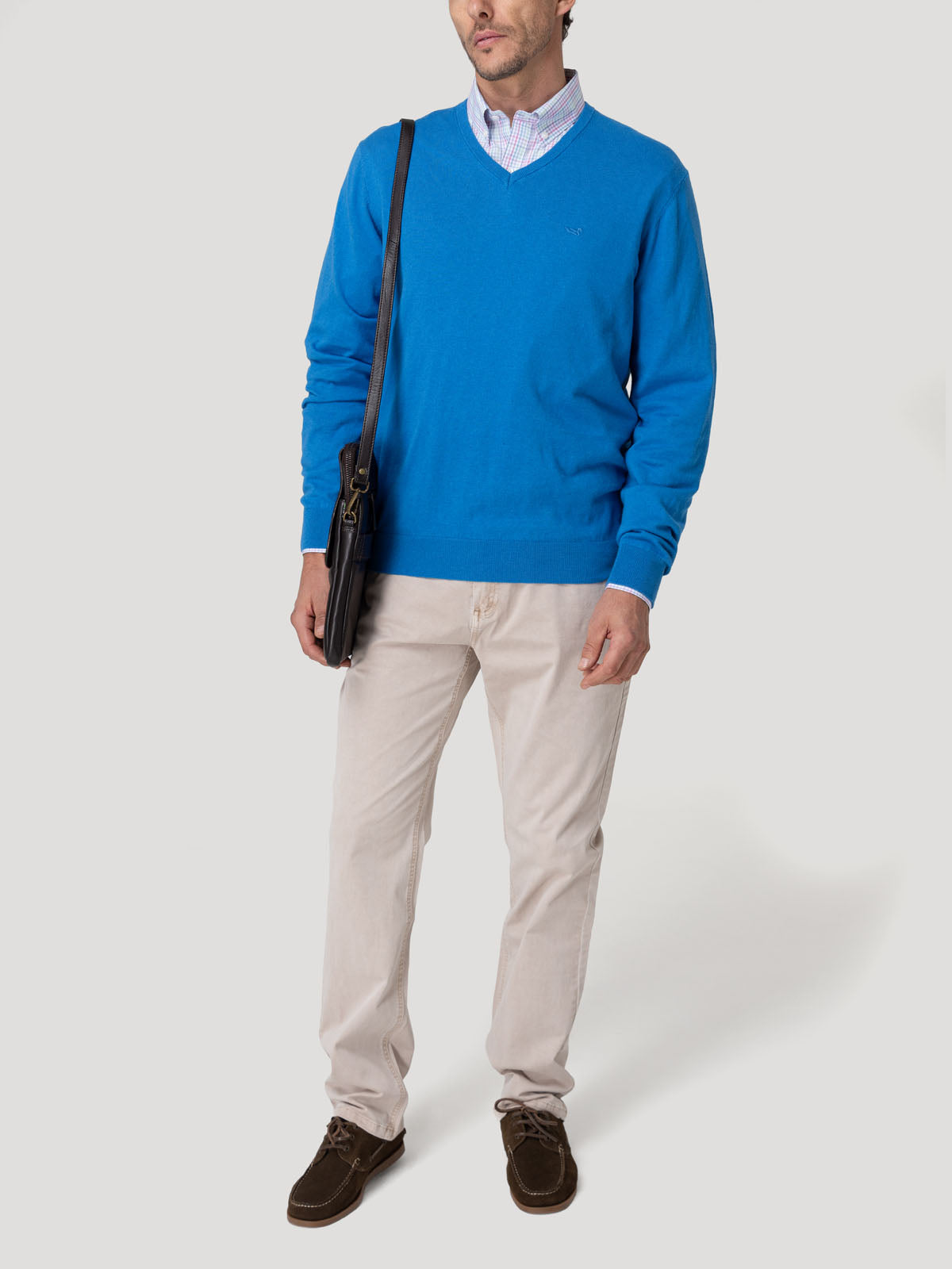 Sweater Algodón Orgánico Hombre Angriv Azul Rockford