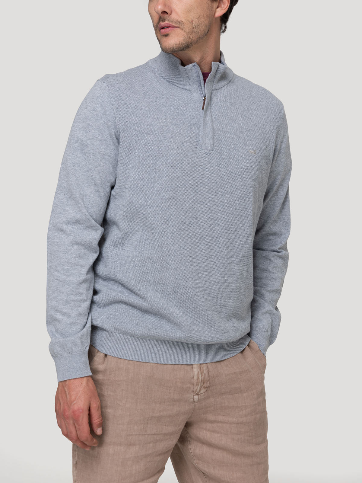 Sweater Algodón Orgánico Hombre Bilbao Gris Rockford