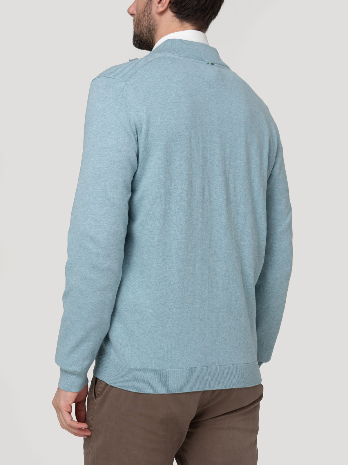Sweater Algodón Orgánico Hombre Bilbao Celeste Rockford