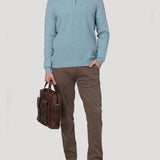 Sweater Algodón Orgánico Hombre Bilbao Celeste Rockford