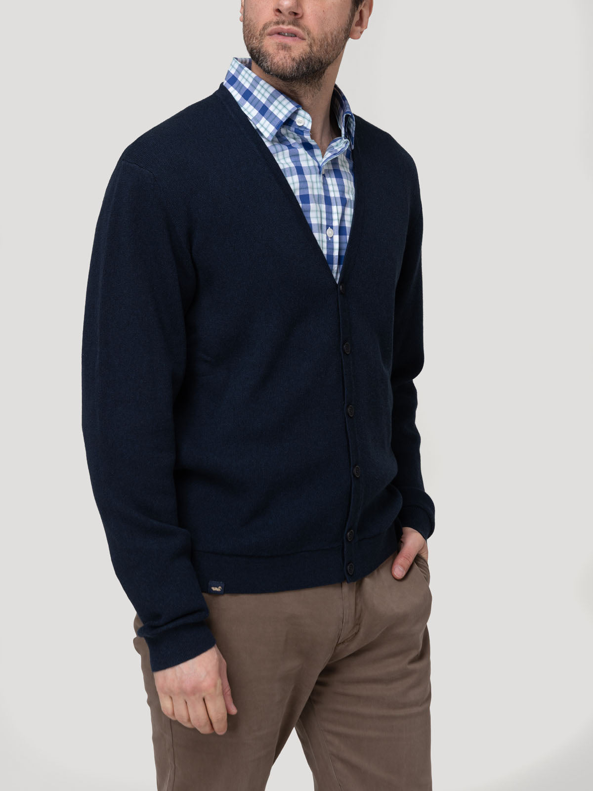 Sweater Algodón Orgánico Hombre Olen Azul Rockford