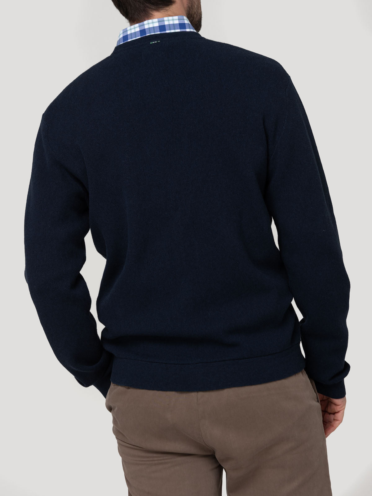 Sweater Algodón Orgánico Hombre Olen Azul Rockford