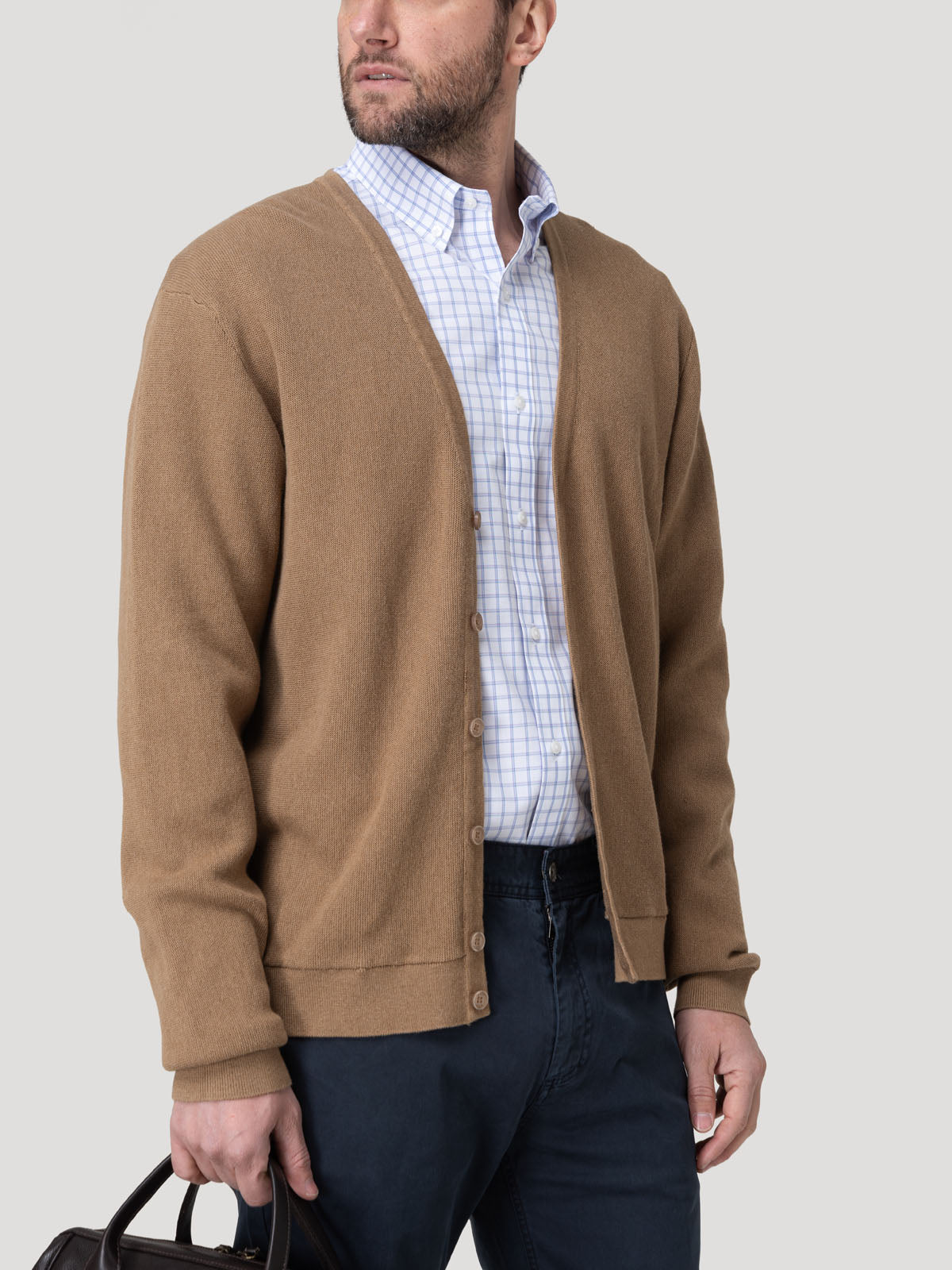Sweater Algodón Orgánico Hombre Olen Café Rockford