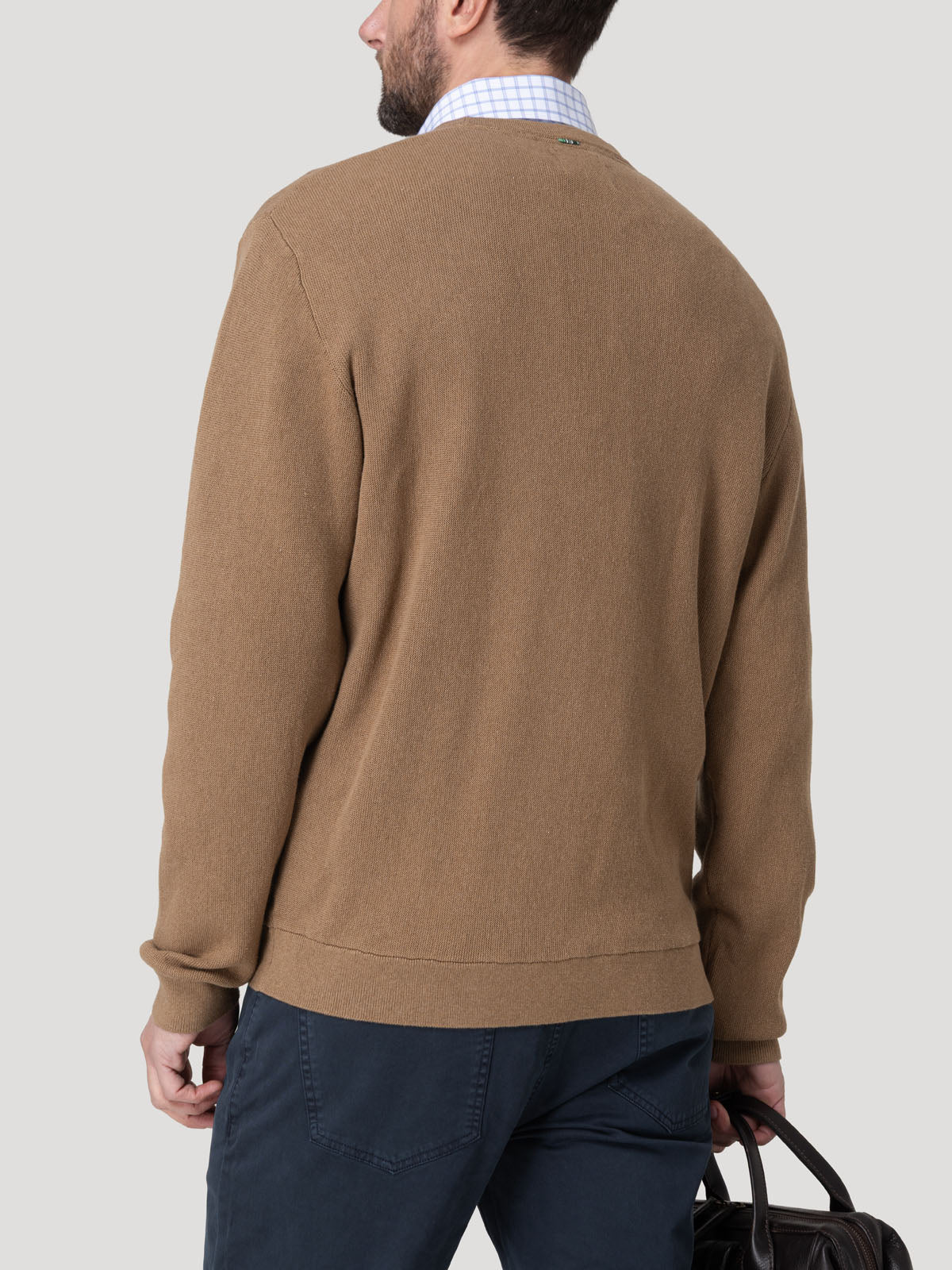 Sweater Algodón Orgánico Hombre Olen Café Rockford