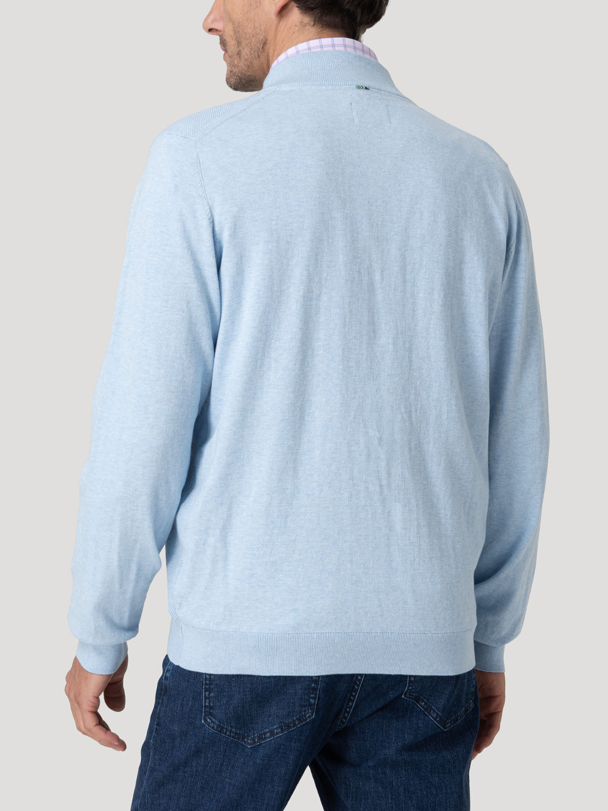 Sweater Algodón Orgánico Hombre Bilbaofull Celeste Rockford