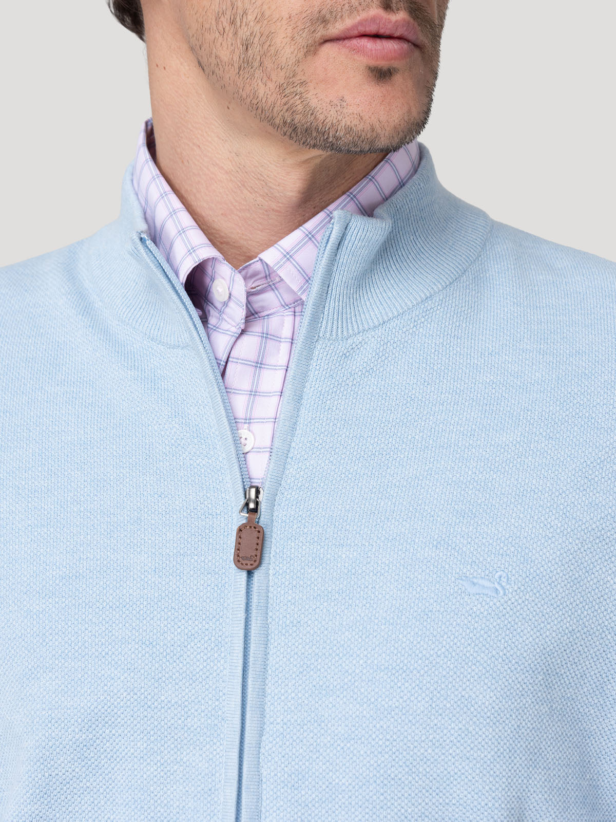 Sweater Algodón Orgánico Hombre Bilbaofull Celeste Rockford