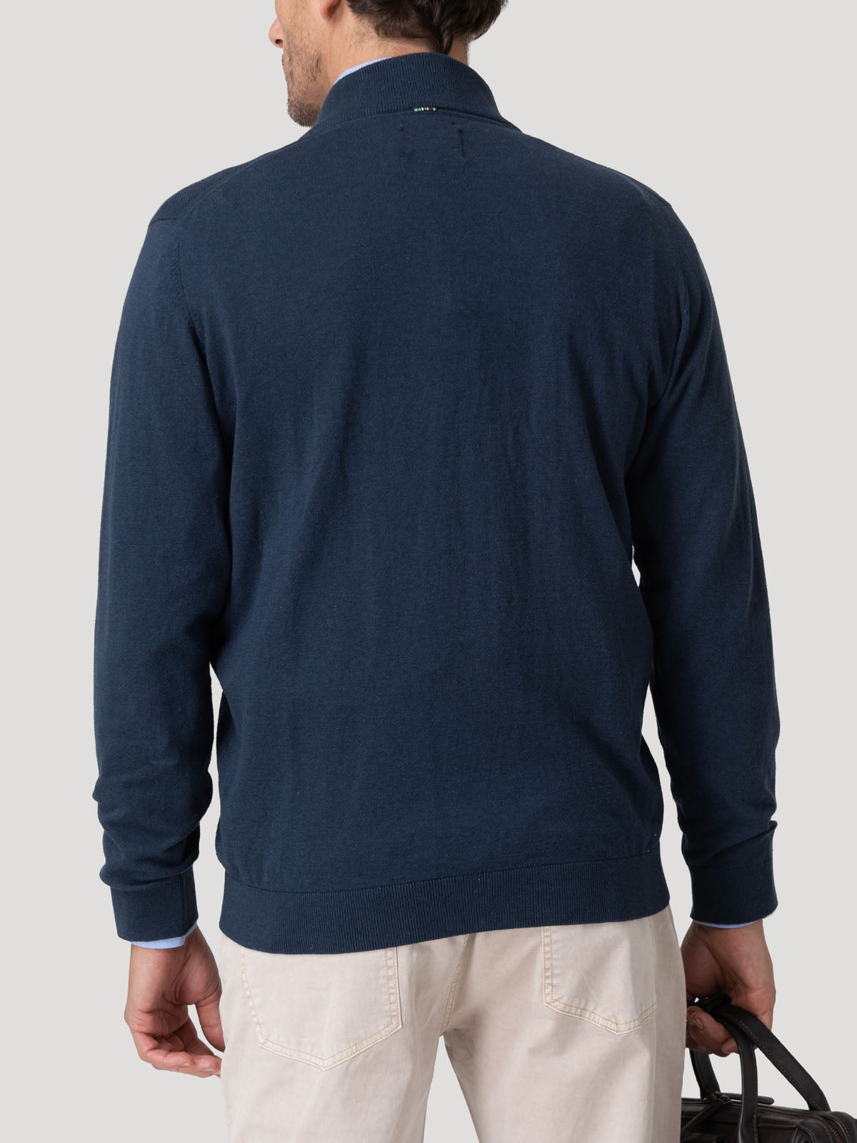 Sweater Algodón Orgánico Hombre Bilbaofull Azul Rockford