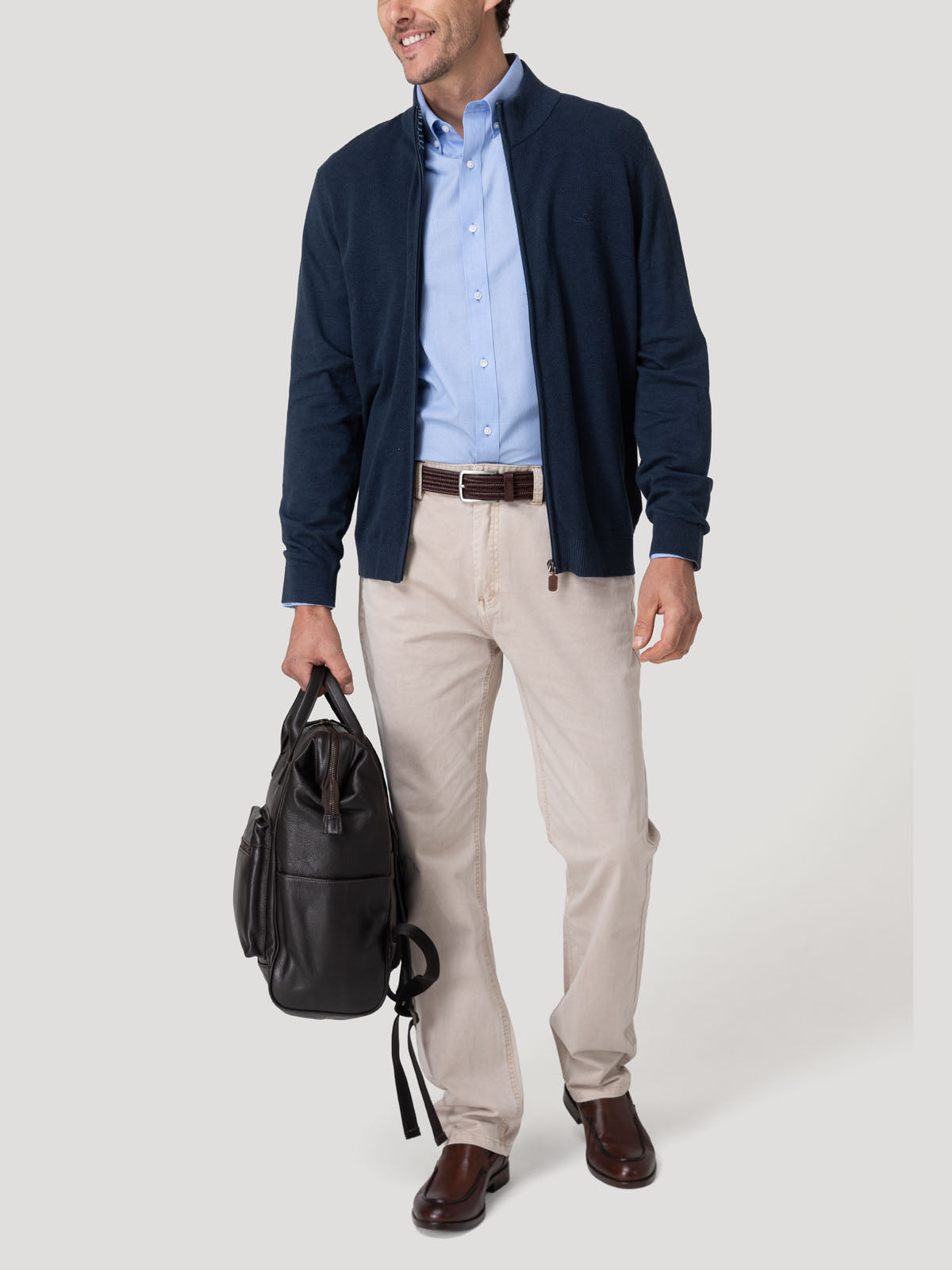Sweater Algodón Orgánico Hombre Bilbaofull Azul Rockford