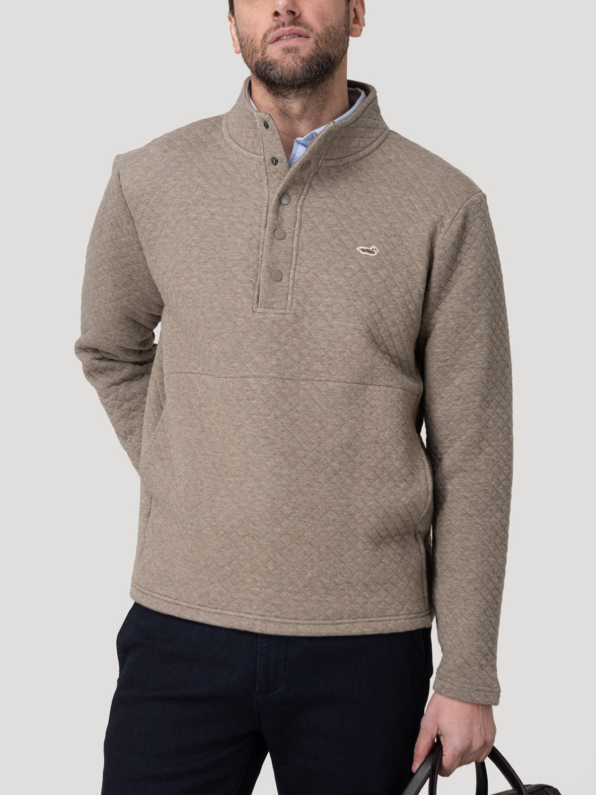 Polerón Algodón Orgánico Hombre Genova Café Rockford