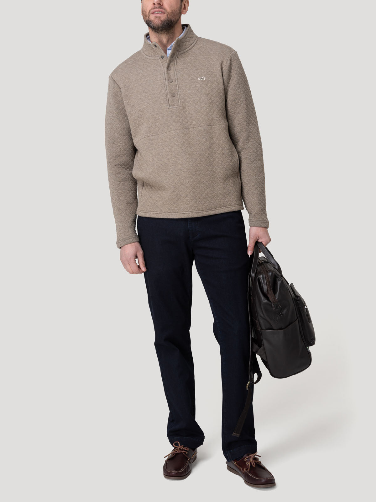 Polerón Algodón Orgánico Hombre Genova Café Rockford