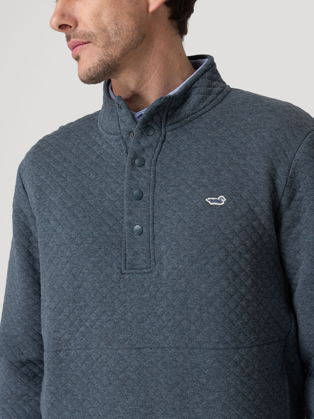 Polerón Algodón Orgánico Hombre Genova Azul Rockford
