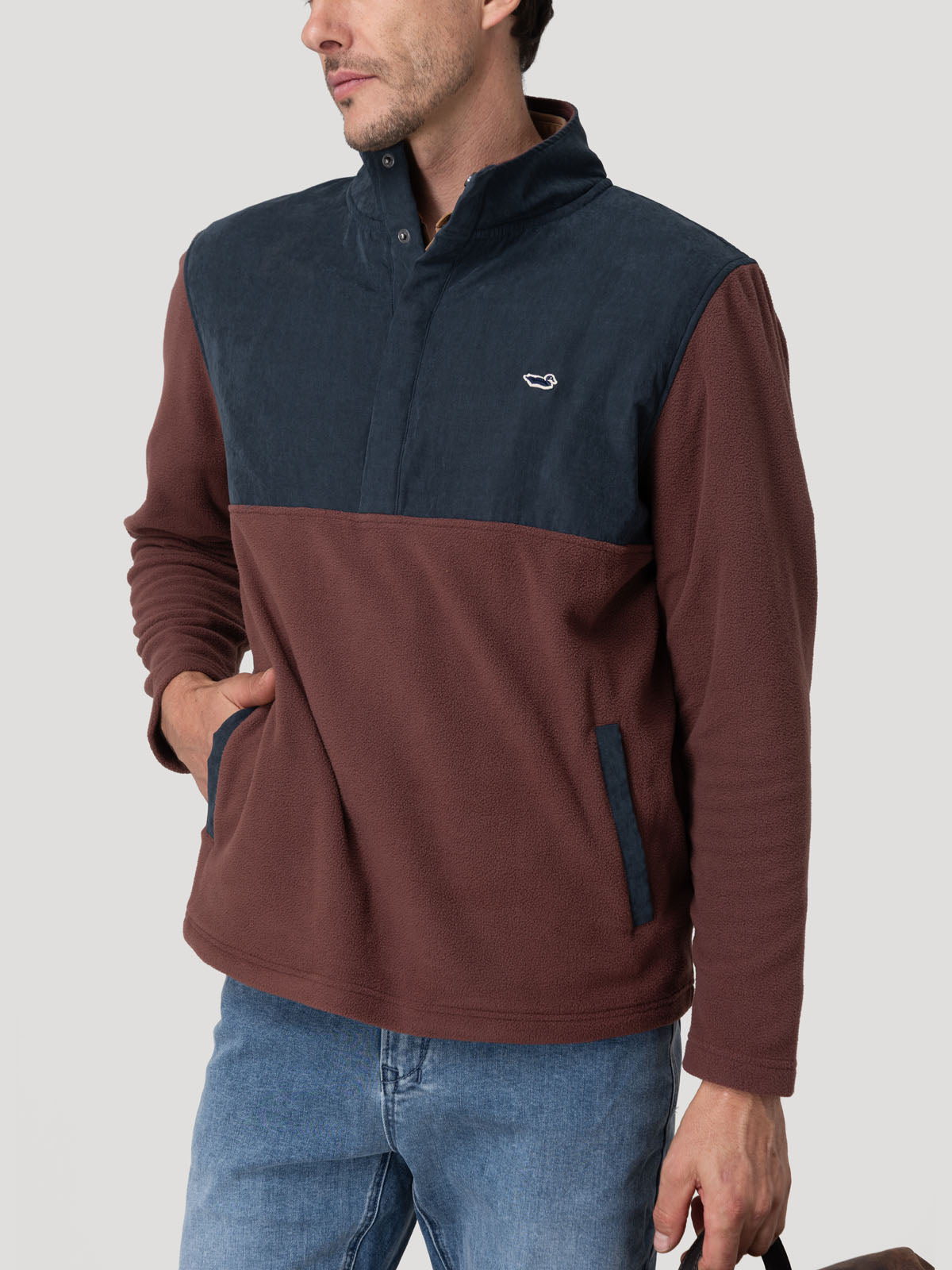 Polar Fibras Recicladas Hombre Glashalf Burdeo Rockford
