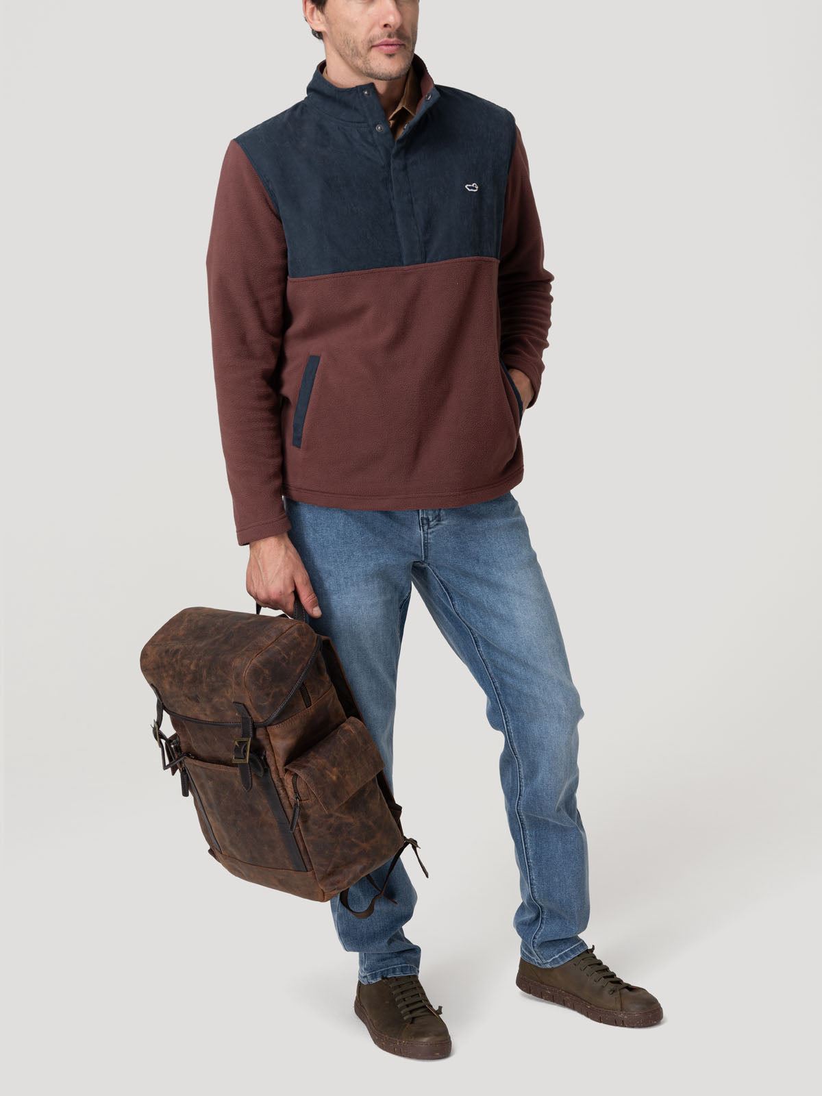 Polar Fibras Recicladas Hombre Glashalf Burdeo Rockford