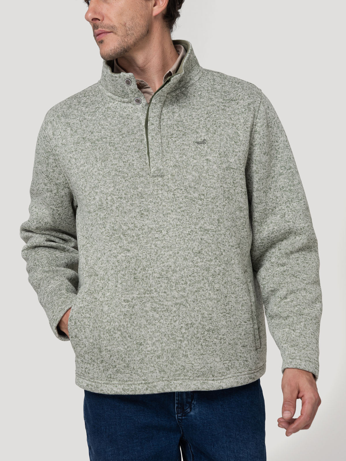 Polar Fibras Recicladas Hombre Arizhalf Verde Rockford