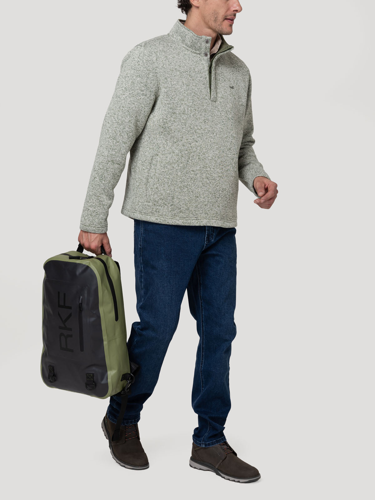 Polar Fibras Recicladas Hombre Arizhalf Verde Rockford