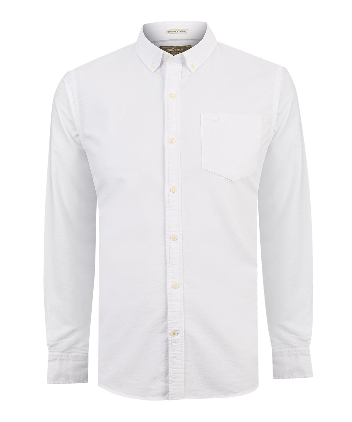 Camisa Algodón Hombre Oxford Blanco Rockford