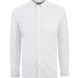 Camisa Algodón Hombre Oxford Blanco Rockford