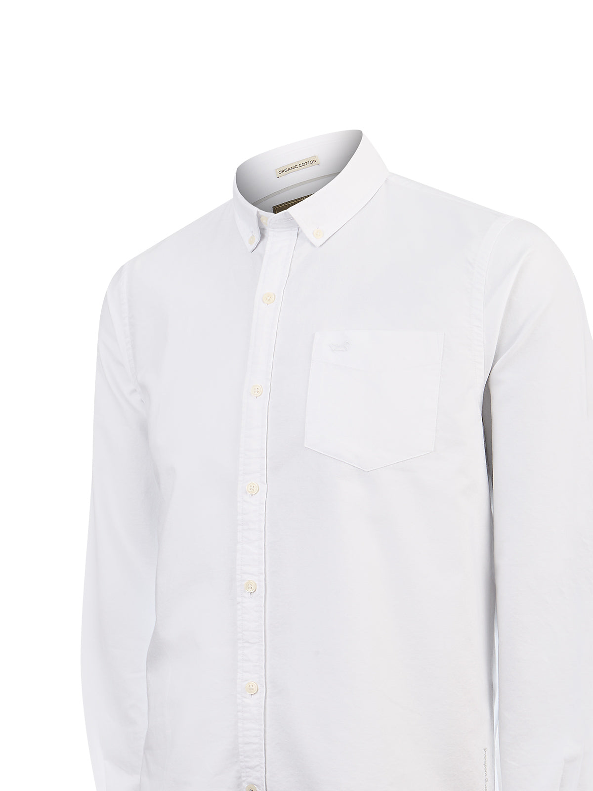 Camisa Algodón Hombre Oxford Blanco Rockford