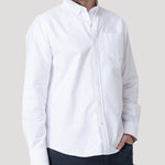 Camisa Algodón Hombre Oxford Blanco Rockford