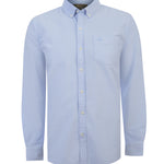 Camisa Algodón Hombre Oxford Celeste Rockford