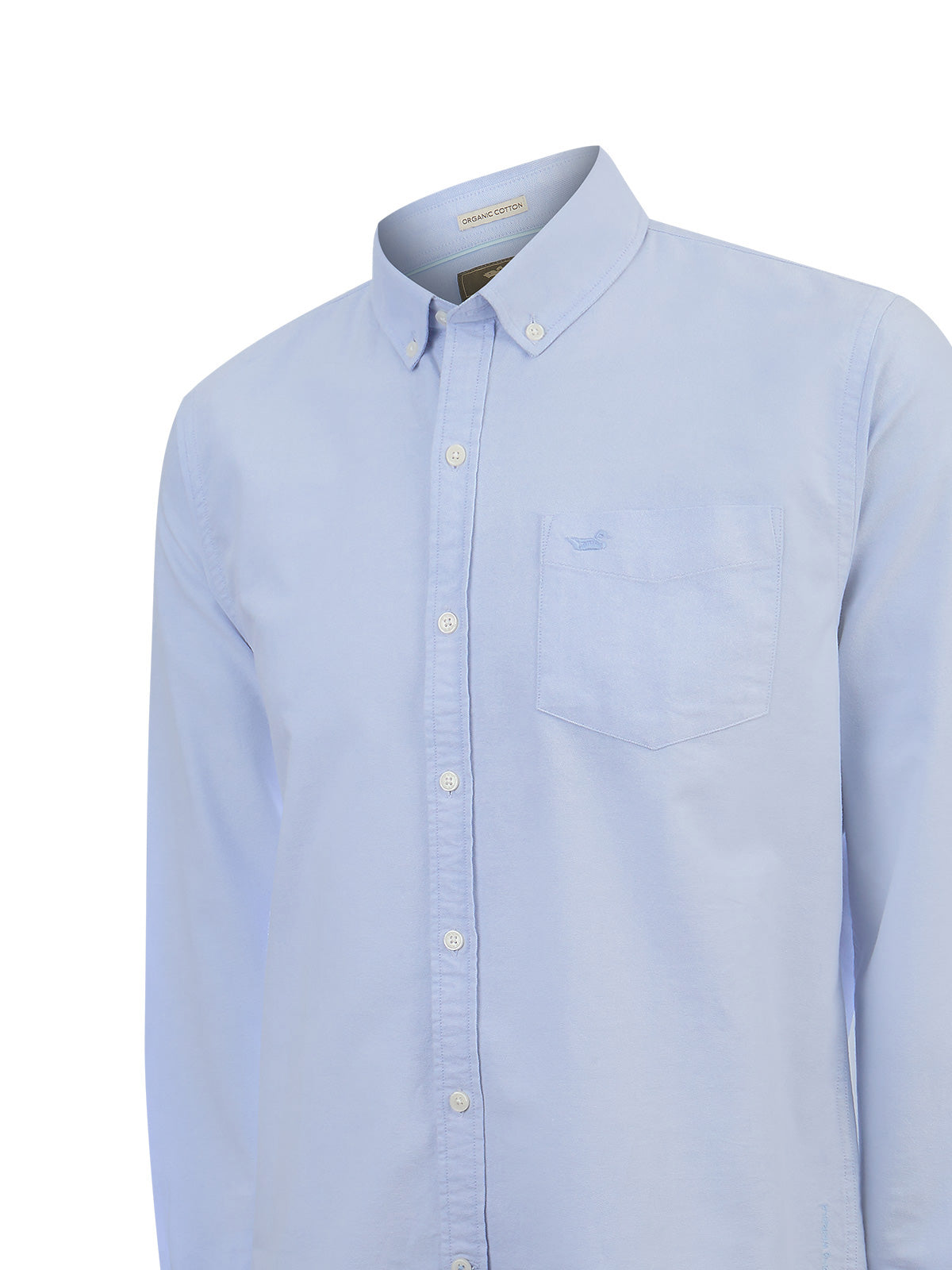 Camisa Algodón Hombre Oxford Celeste Rockford