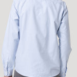Camisa Algodón Hombre Oxford Celeste Rockford