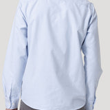 Camisa Algodón Hombre Oxford Celeste Rockford