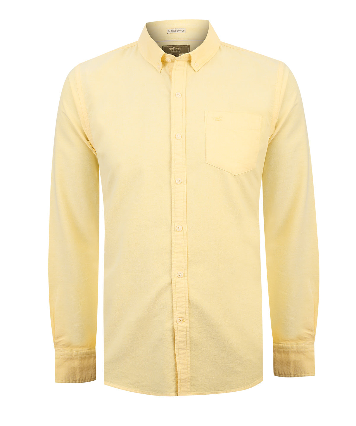 Camisa Algodón Hombre Oxford Amarillo Rockford