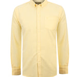 Camisa Algodón Hombre Oxford Amarillo Rockford