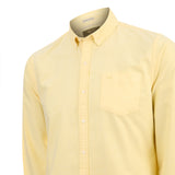 Camisa Algodón Hombre Oxford Amarillo Rockford