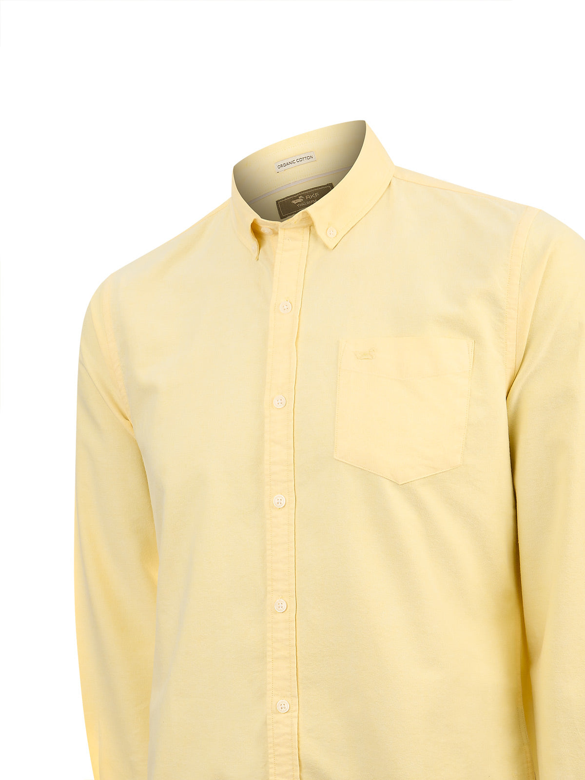 Camisa Algodón Hombre Oxford Amarillo Rockford