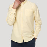 Camisa Algodón Hombre Oxford Amarillo Rockford