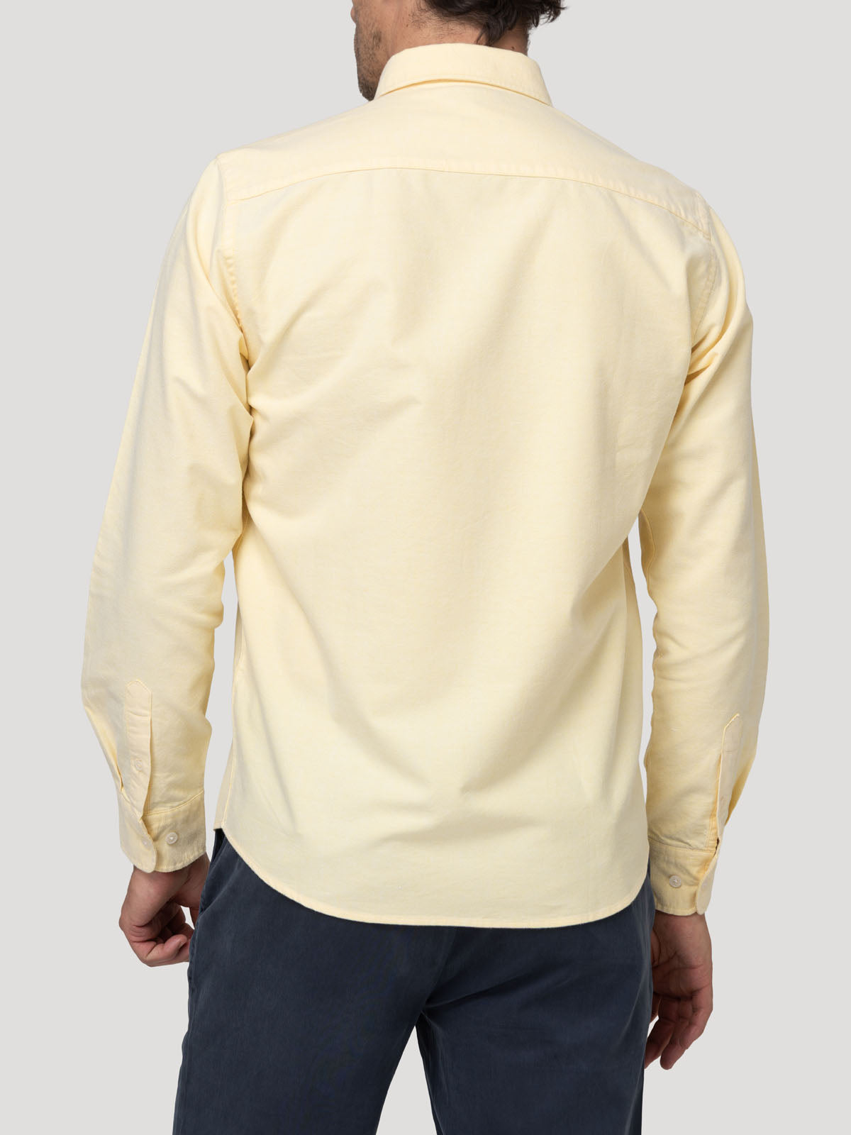 Camisa Algodón Hombre Oxford Amarillo Rockford