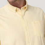 Camisa Algodón Hombre Oxford Amarillo Rockford
