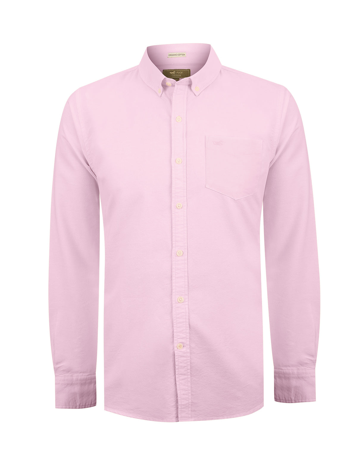 Camisa Algodón Hombre Oxford Rosado Rockford