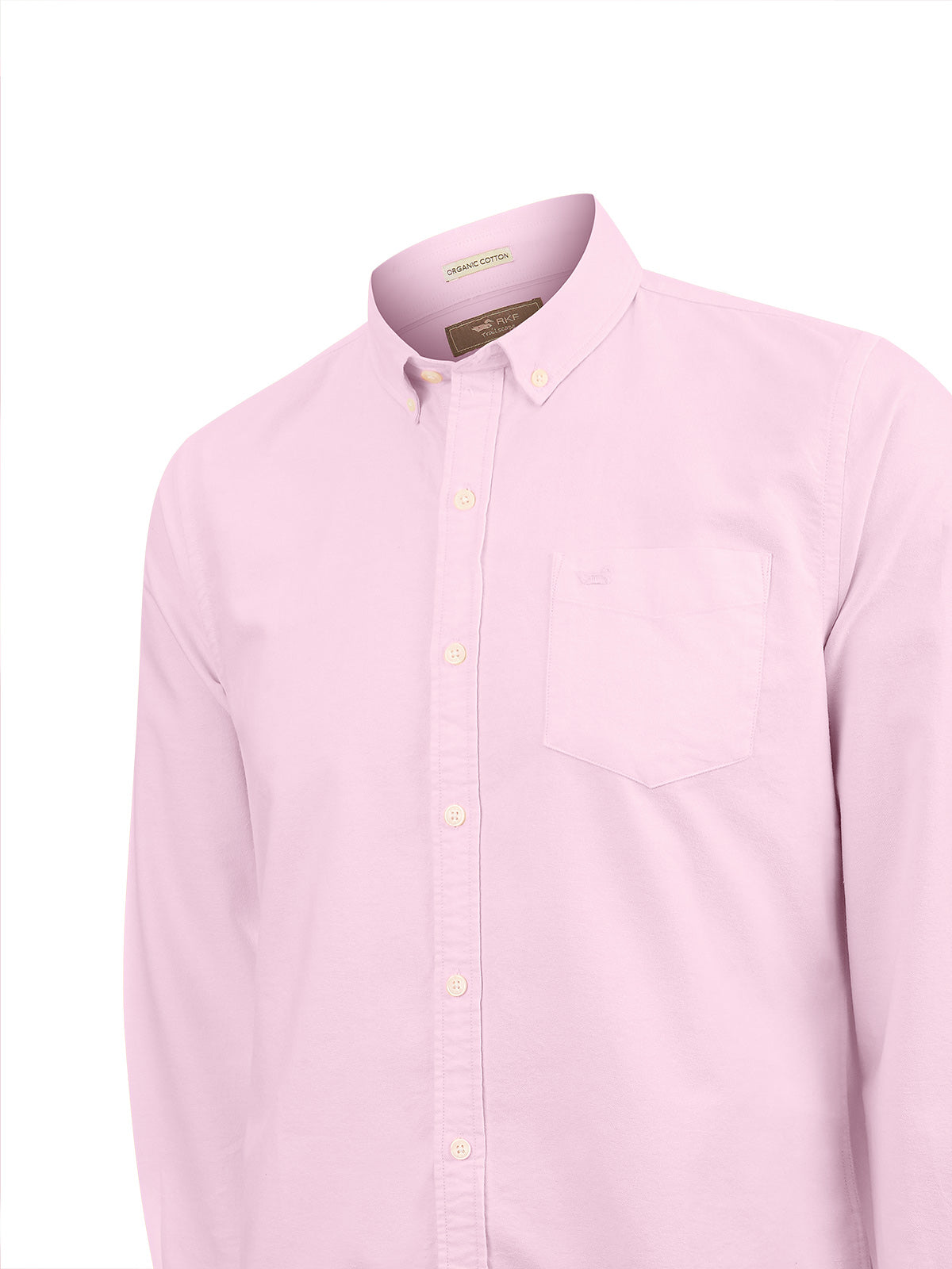 Camisa Algodón Hombre Oxford Rosado Rockford