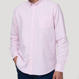 Camisa Algodón Hombre Oxford Rosado Rockford
