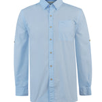 Camisa Algodón Orgánico Hombre Galiton Celeste Rockford