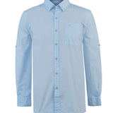 Camisa Algodón Orgánico Hombre Galiton Celeste Rockford