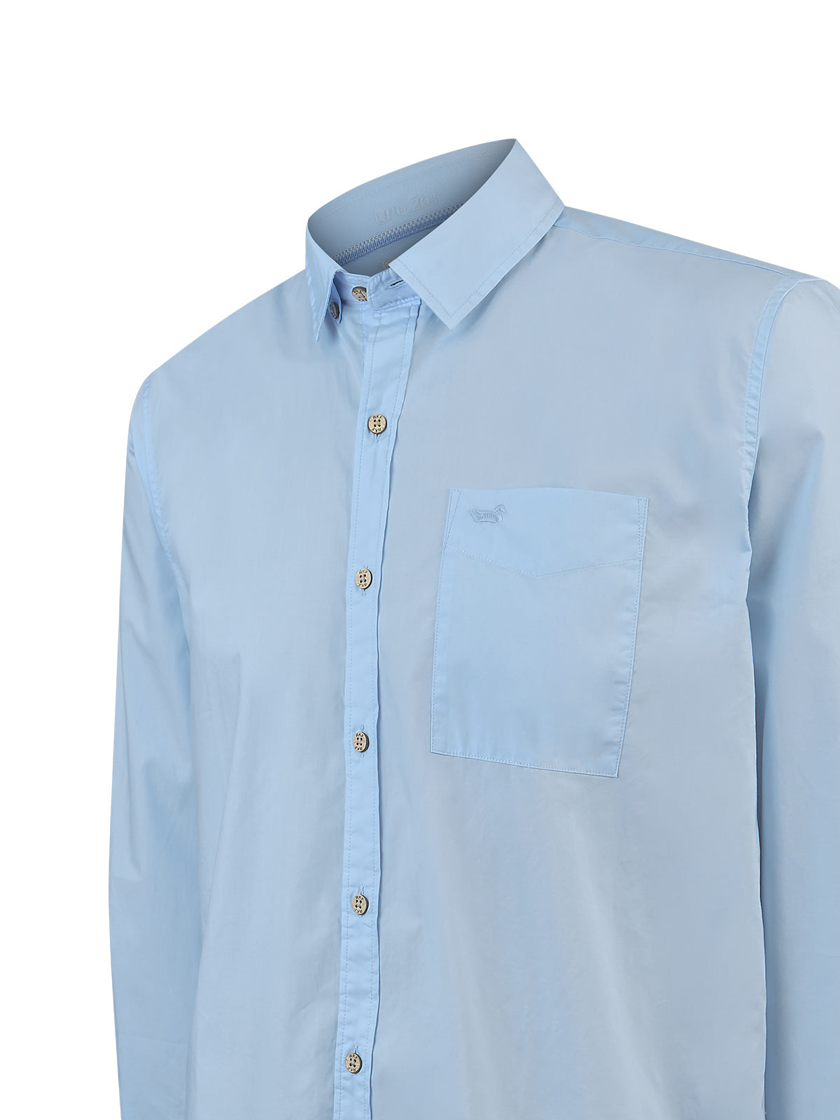 Camisa Algodón Orgánico Hombre Galiton Celeste Rockford