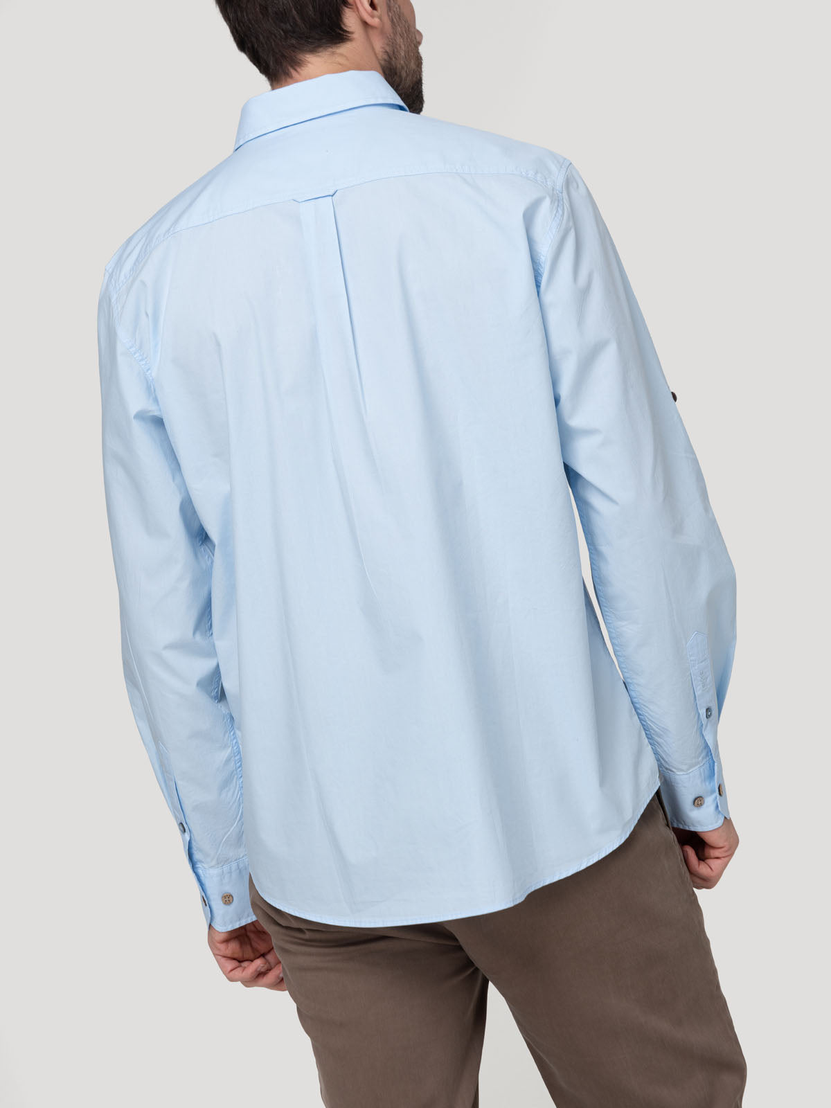 Camisa Algodón Orgánico Hombre Galiton Celeste Rockford