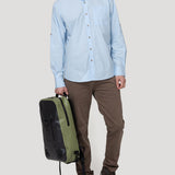 Camisa Algodón Orgánico Hombre Galiton Celeste Rockford
