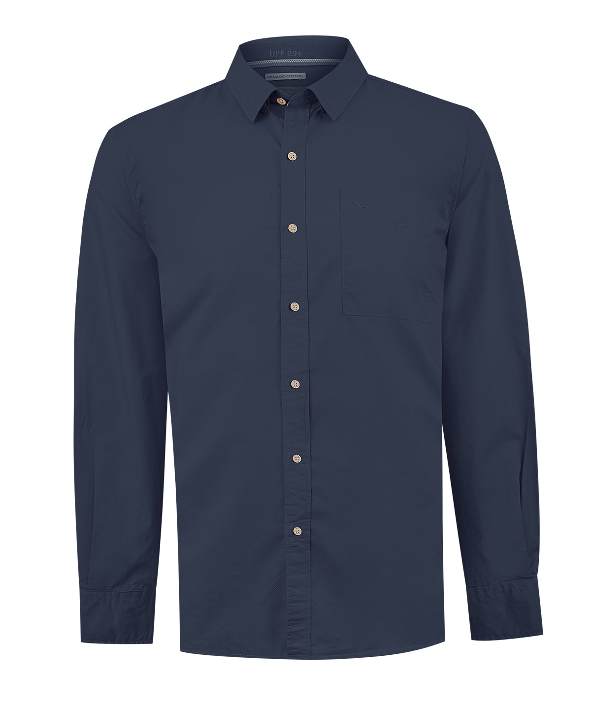 Camisa Algodón Orgánico Hombre Galiton Azul Rockford