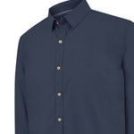 Camisa Algodón Orgánico Hombre Galiton Azul Rockford
