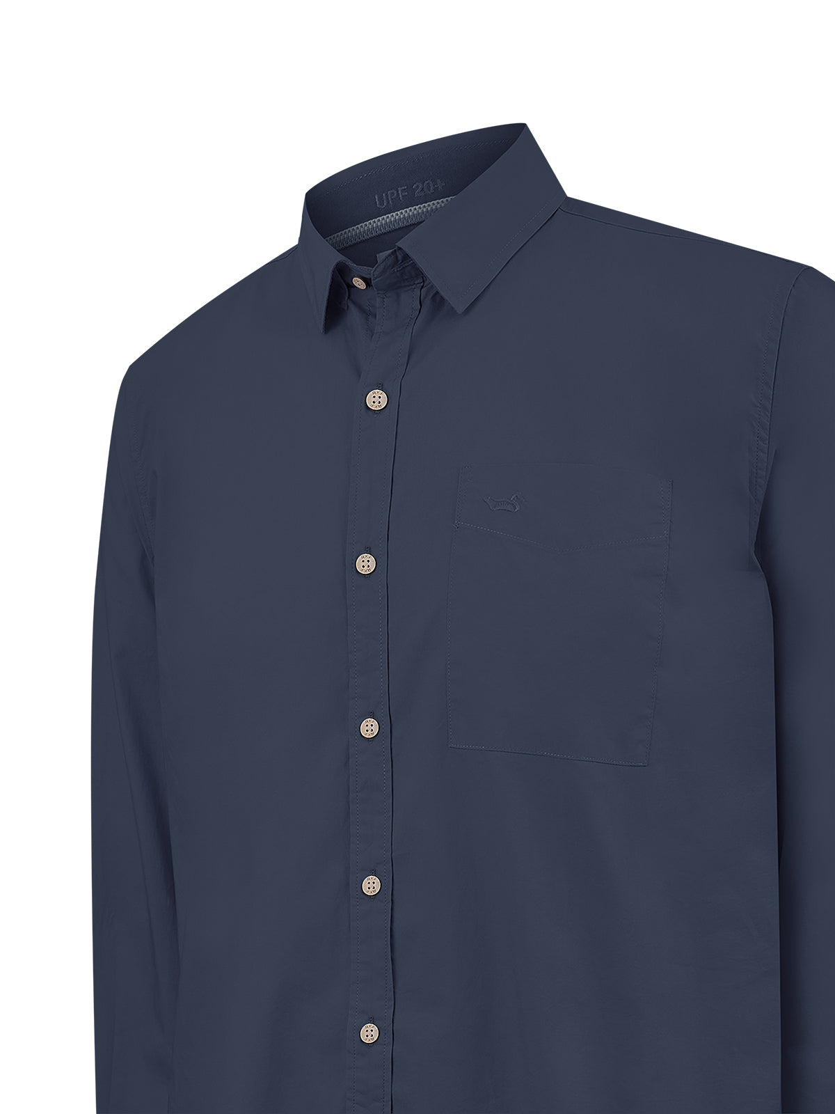 Camisa Algodón Orgánico Hombre Galiton Azul Rockford