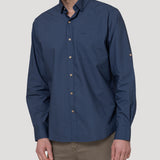 Camisa Algodón Orgánico Hombre Galiton Azul Rockford