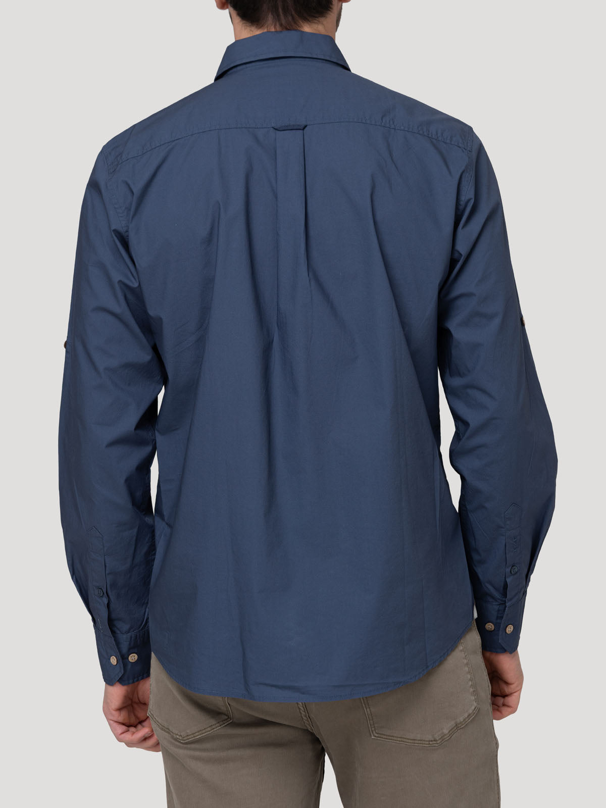 Camisa Algodón Orgánico Hombre Galiton Azul Rockford