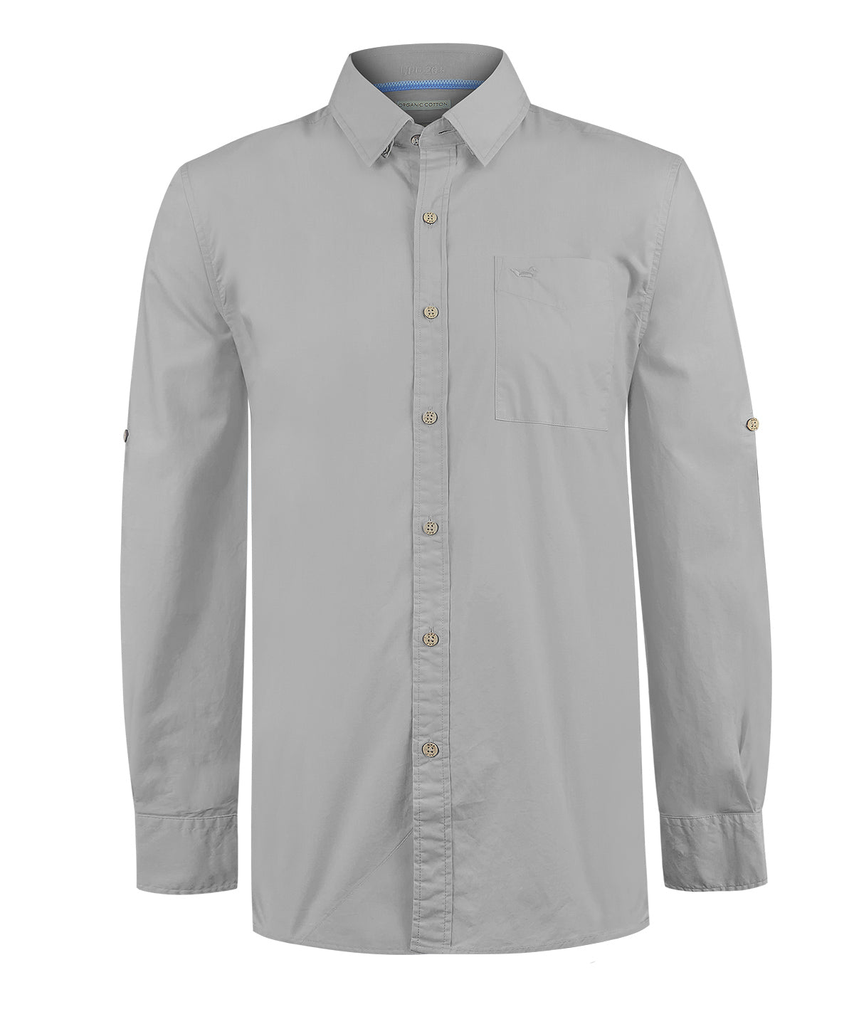 Camisa Algodón Orgánico Hombre Galiton Gris Rockford