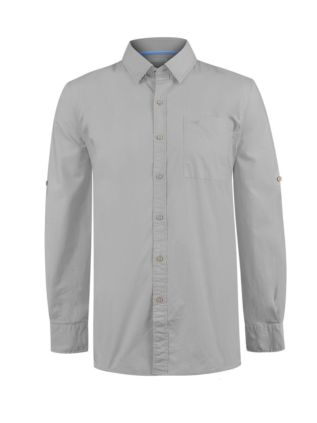 Camisa Algodón Orgánico Hombre Galiton Gris Rockford